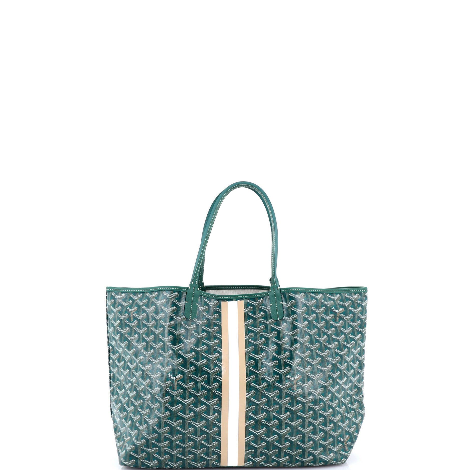 Pre-Owned Goyard Saint Louis Tote Printed Coated Canvas PM, Alternate, color, Green
