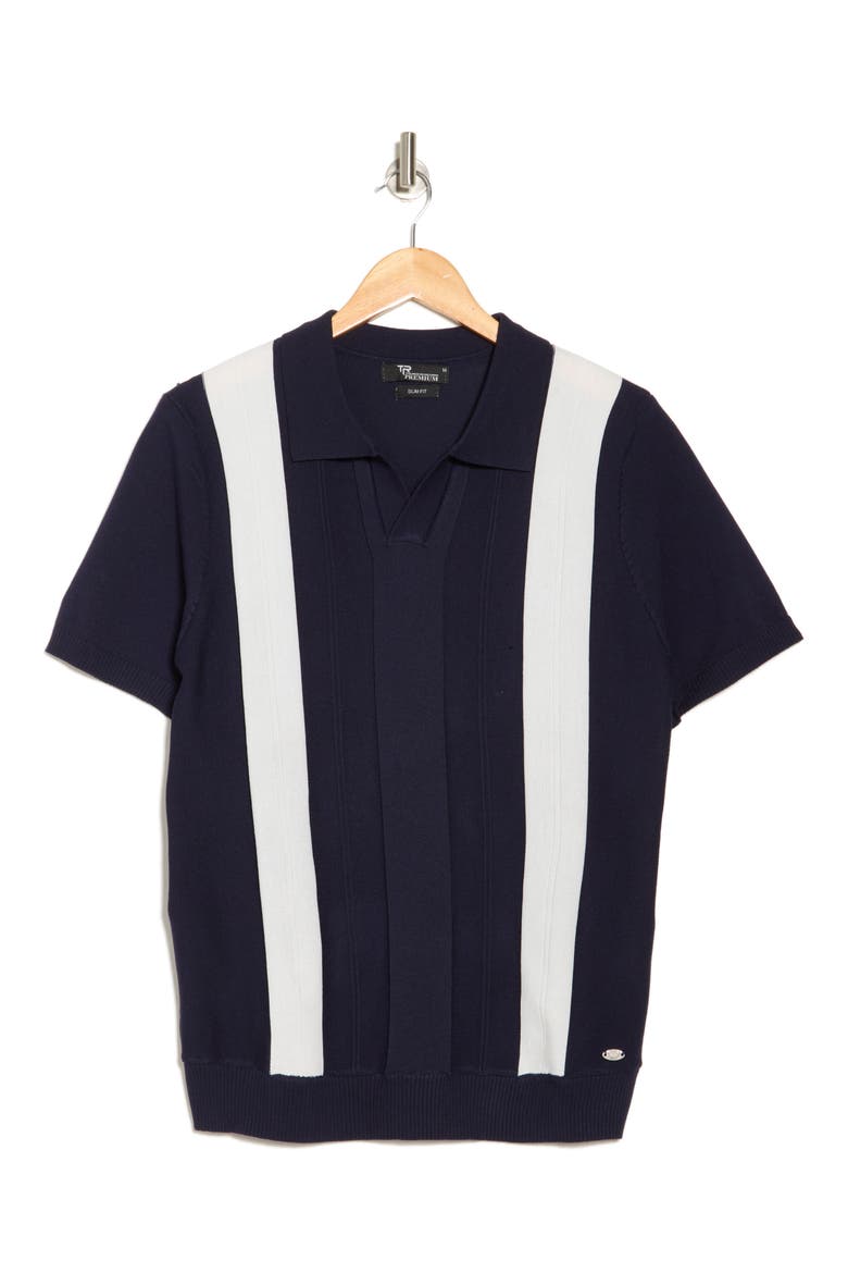Johnny Collar Sweater Knit Polo, Alternate, color, NAVY