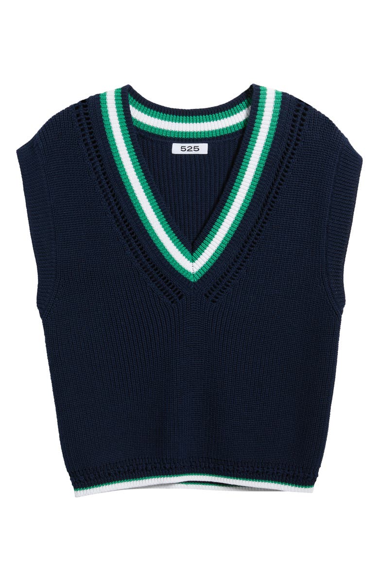 525 america Wendy Varsity Vest, Alternate, color, Dark Blue Multi