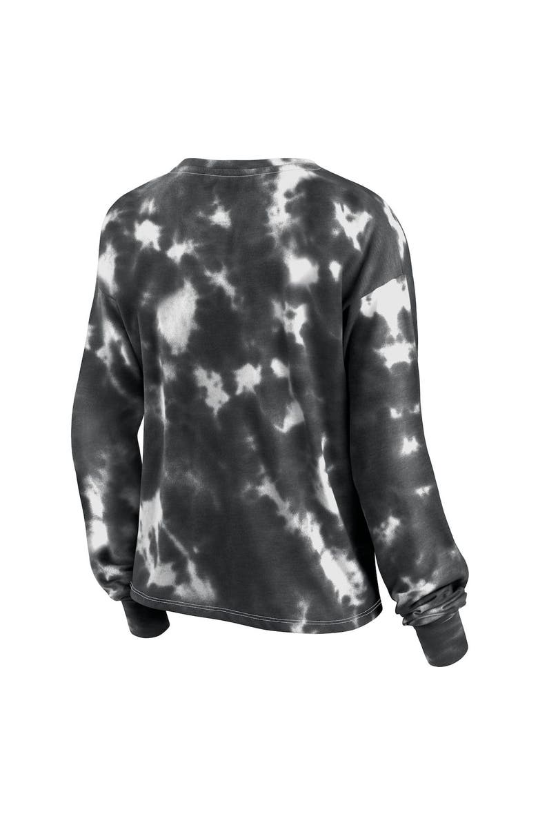 FANATICS Women's Fanatics Branded White/Black Chicago White Sox Tie-Dye V-Neck Pullover Cropped Tee, Alternate, color, White