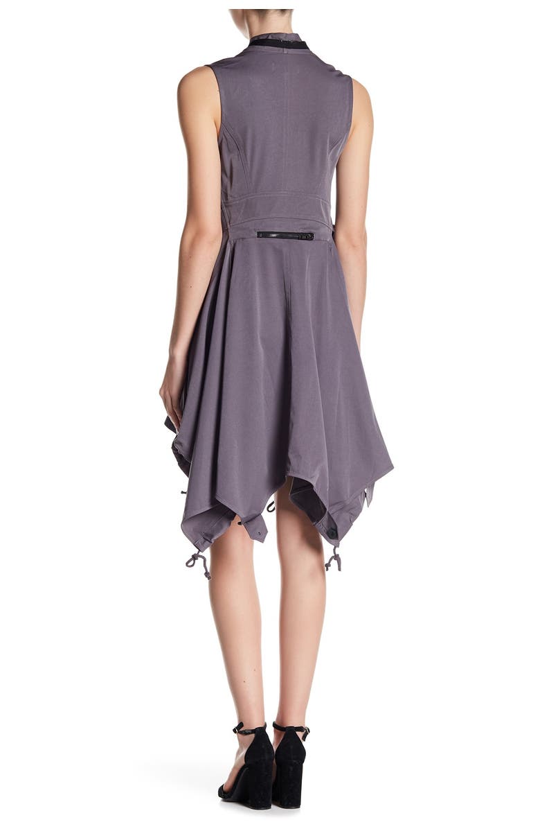GRACIA Asymmetrical Zip Trim Dress, Alternate, color, 