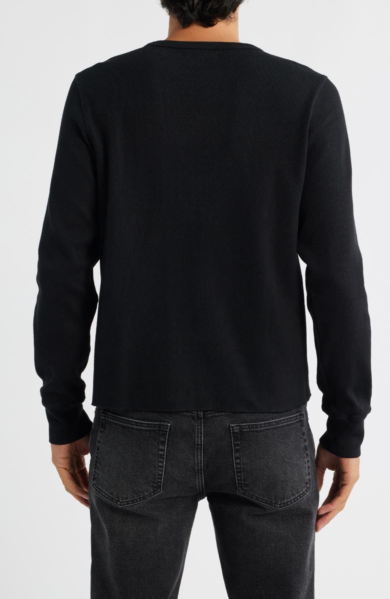 MERZ B SCHWANEN Organic Cotton Thermal T-Shirt, Alternate, color, Deep Black