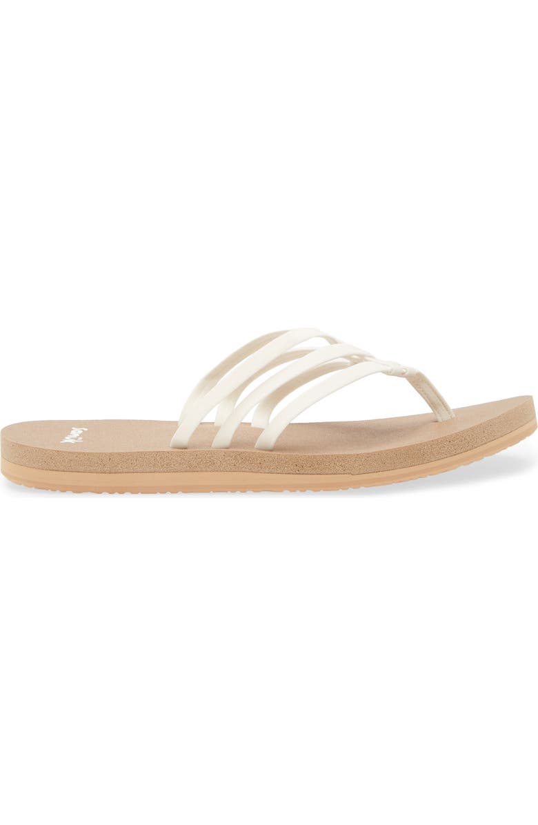 Sanuk Yoga Sandy II Flip Flop, Alternate, color, Tan/ White