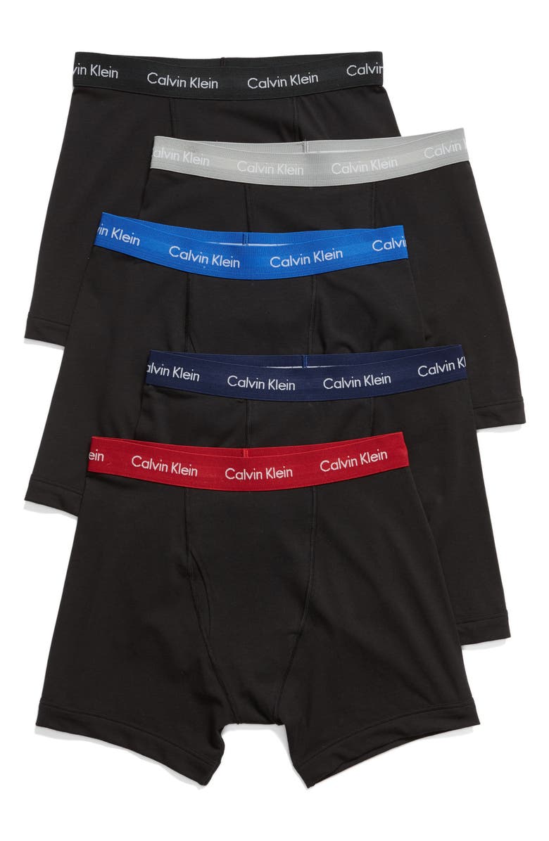 Calvin Klein 5-Pack Boxer Briefs, Main, color, 