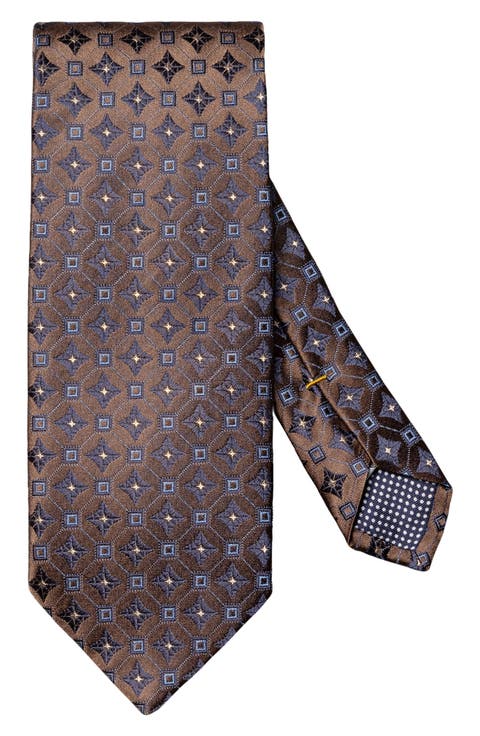 Medallion Woven Silk Tie
