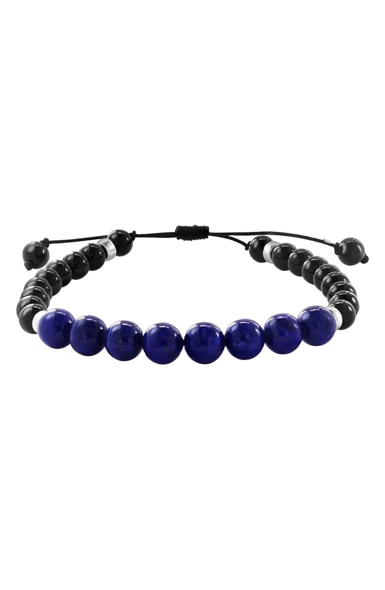 EFFY Lapis Lazuli & Onyx Beaded Slider Bracelet, Alternate, color, Blue