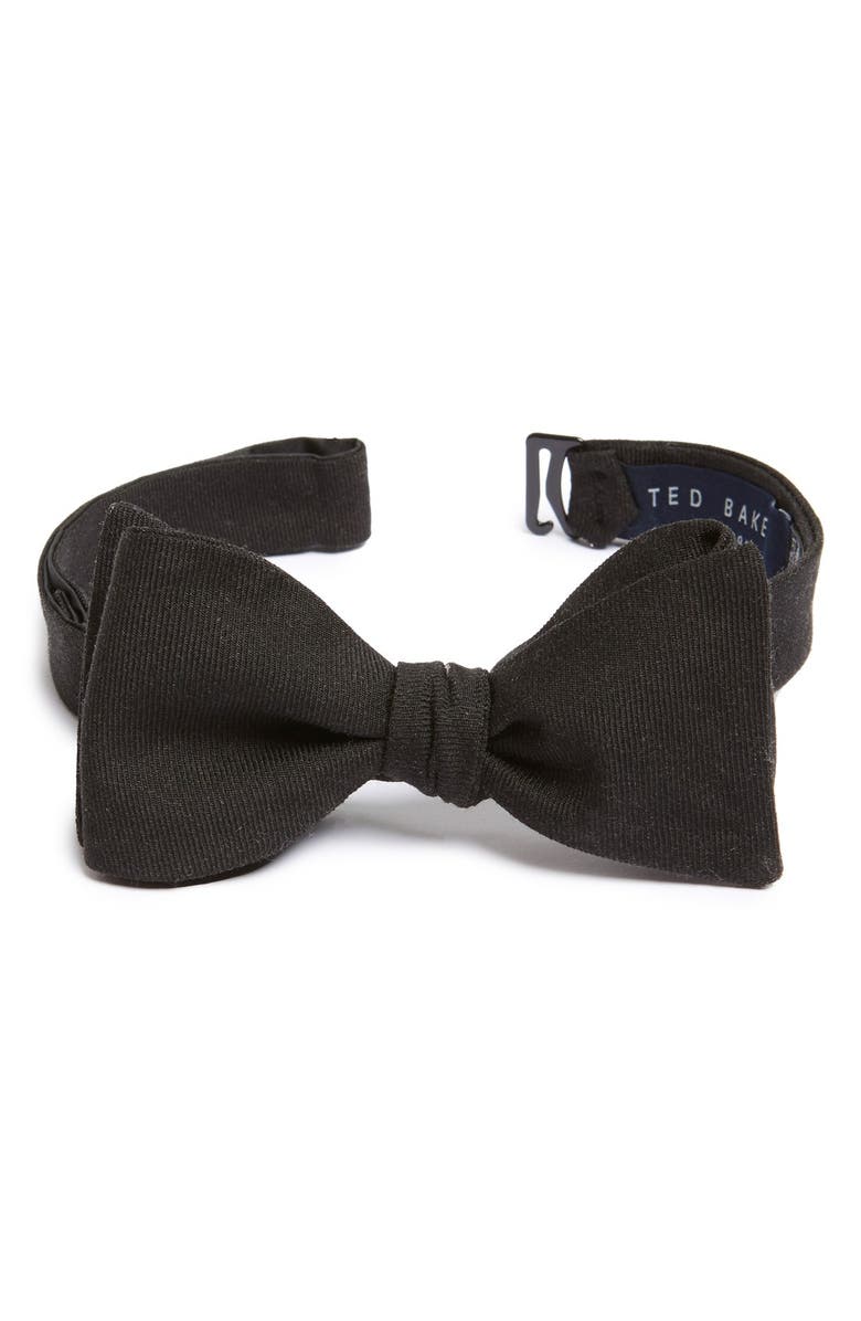 Ted Baker London Solid Wool & Silk Bow Tie, Main, color,