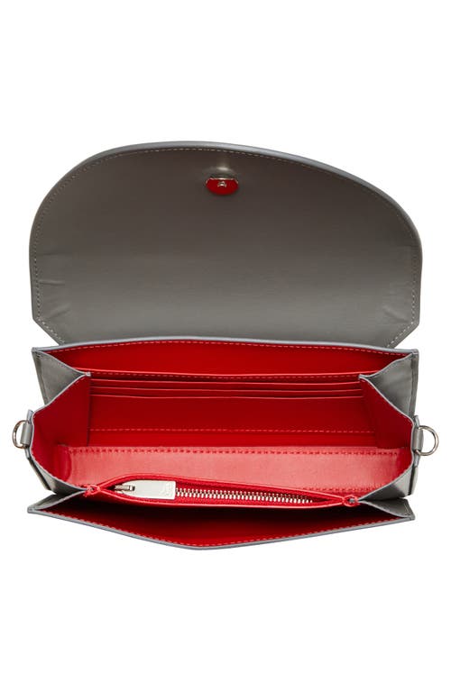 Christian Louboutin Funky Empire Leather Wallet On A Strap In Smoke Grey