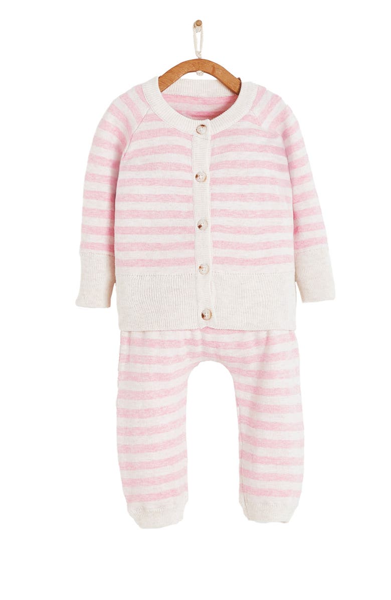 Babycottons Premium Cotton Knit 2-Piece Set for Infant, Main, color, Pink