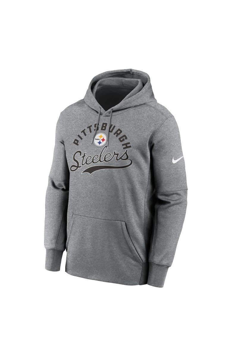 Nike Men's Nike Heather Gray Pittsburgh Steelers Performance Fleece Pullover Hoodie, Alternate, color, Heather Gray