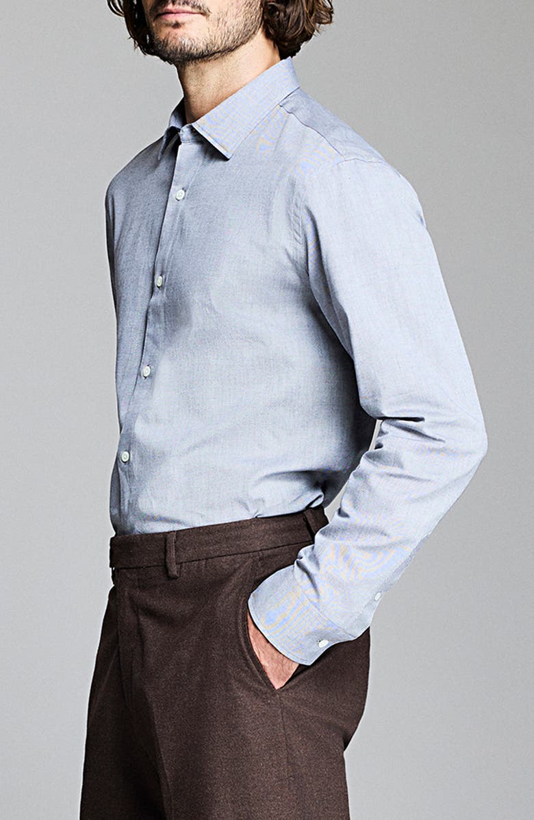Billy Reid Hutcheson Oxford Dress Shirt, Alternate, color, Light Grey
