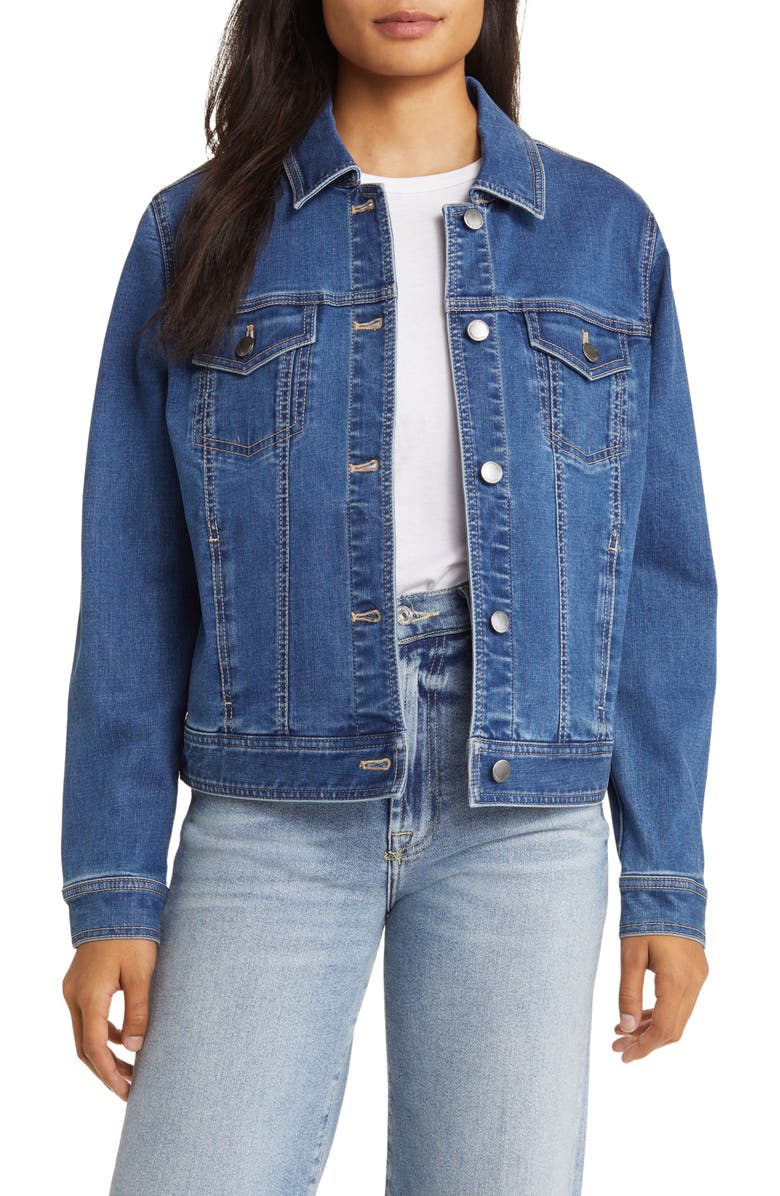 Tommy Bahama Boracay Denim Trucker Jacket, Main, color, 