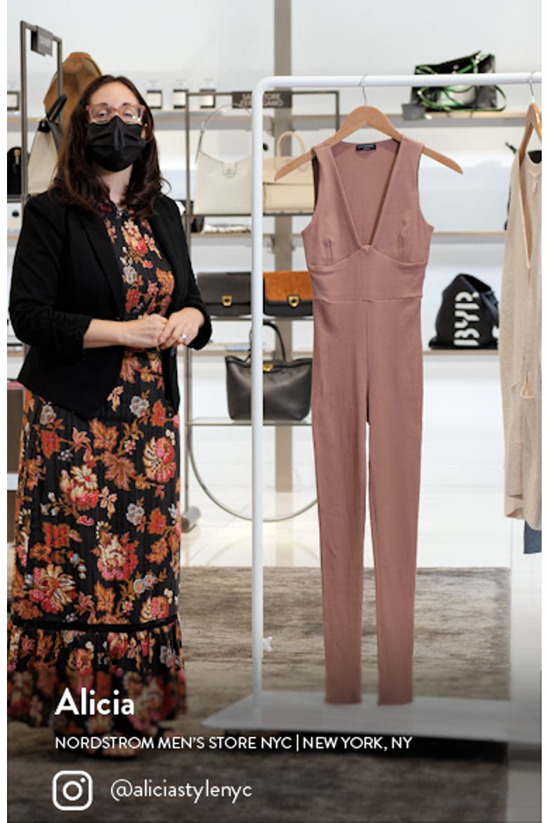 Snatch Bustier Rib Jumpsuit video