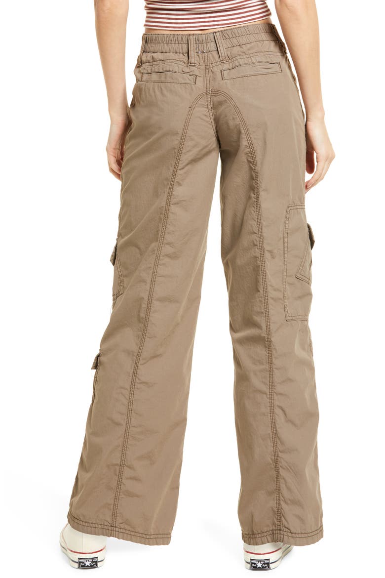 Y2K Low Rise Cargo Pants, Alternate, color, KHAKI