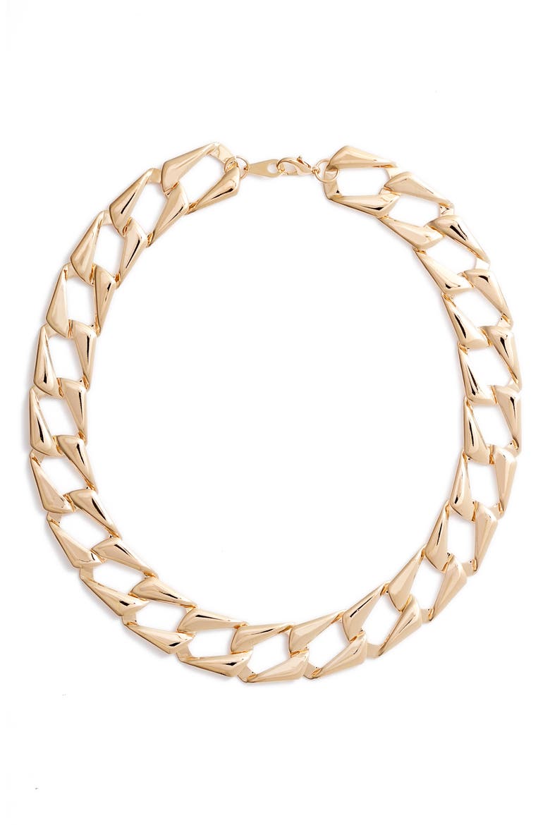 Sonny Chain Link Collar Necklace, Main, color, GOLD