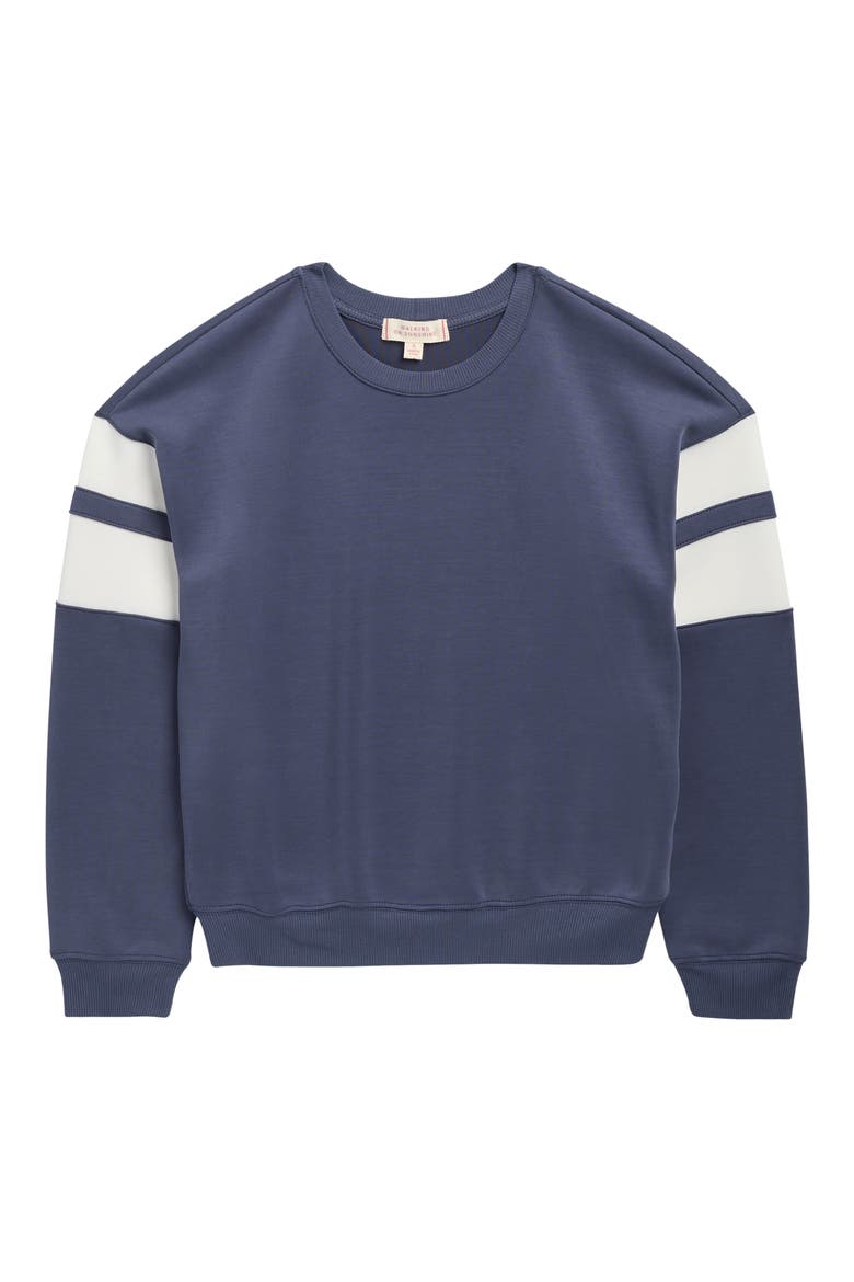 Kids' Athlete Stripe Cloud Sweatshirt, Main, color, CROWN BLUE