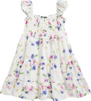 Ava & Yelly Kids' Floral Eyelet Dress