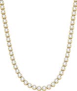 ARGENTO VIVO Round Cubic Zirconia Bezel Tennis Necklace