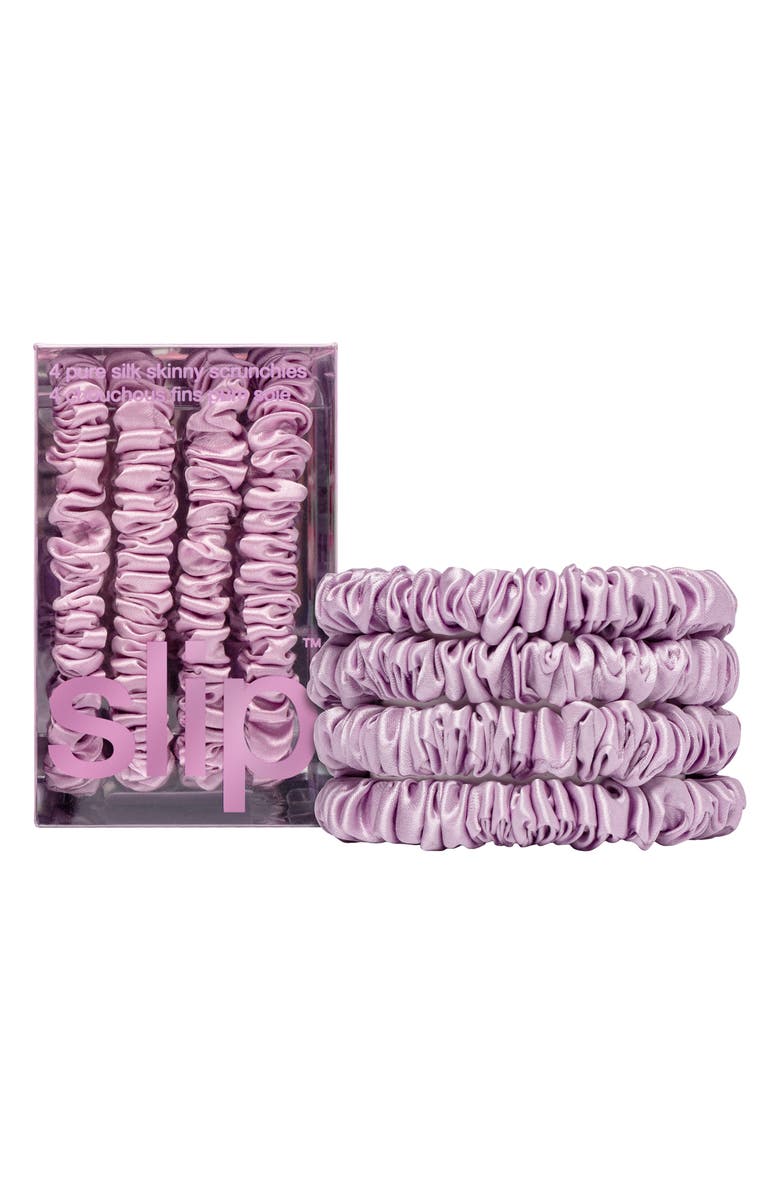 slip Pure Silk 4-Pack Skinny Scrunchies: Wildflower, Alternate, color, Wildflower