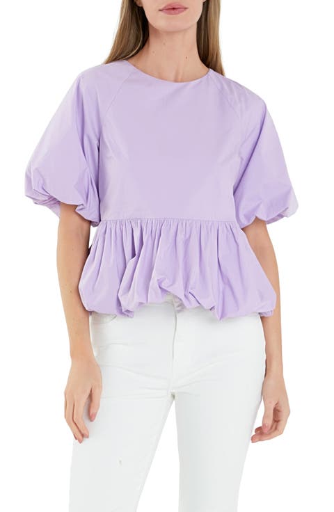 Balloon Poplin Top