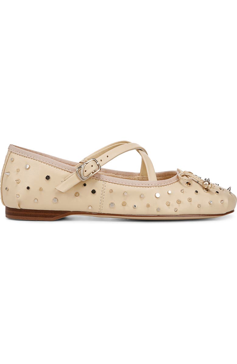 Circus NY by Sam Edelman Zuri Stud Mary Jane Flat, Alternate, color, Eggshell