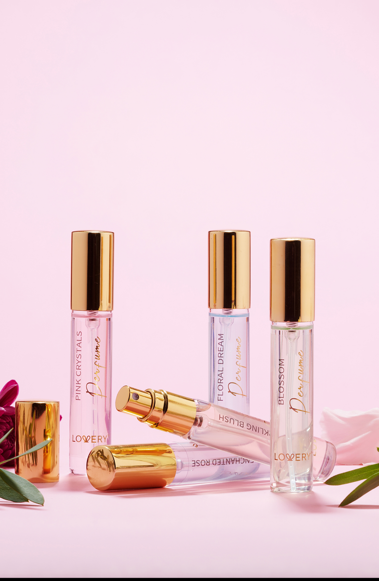 Lovery 5-Piece Assorted Floral Aroma Eau De Toilette Parfum Sprays, Alternate, color, Peach