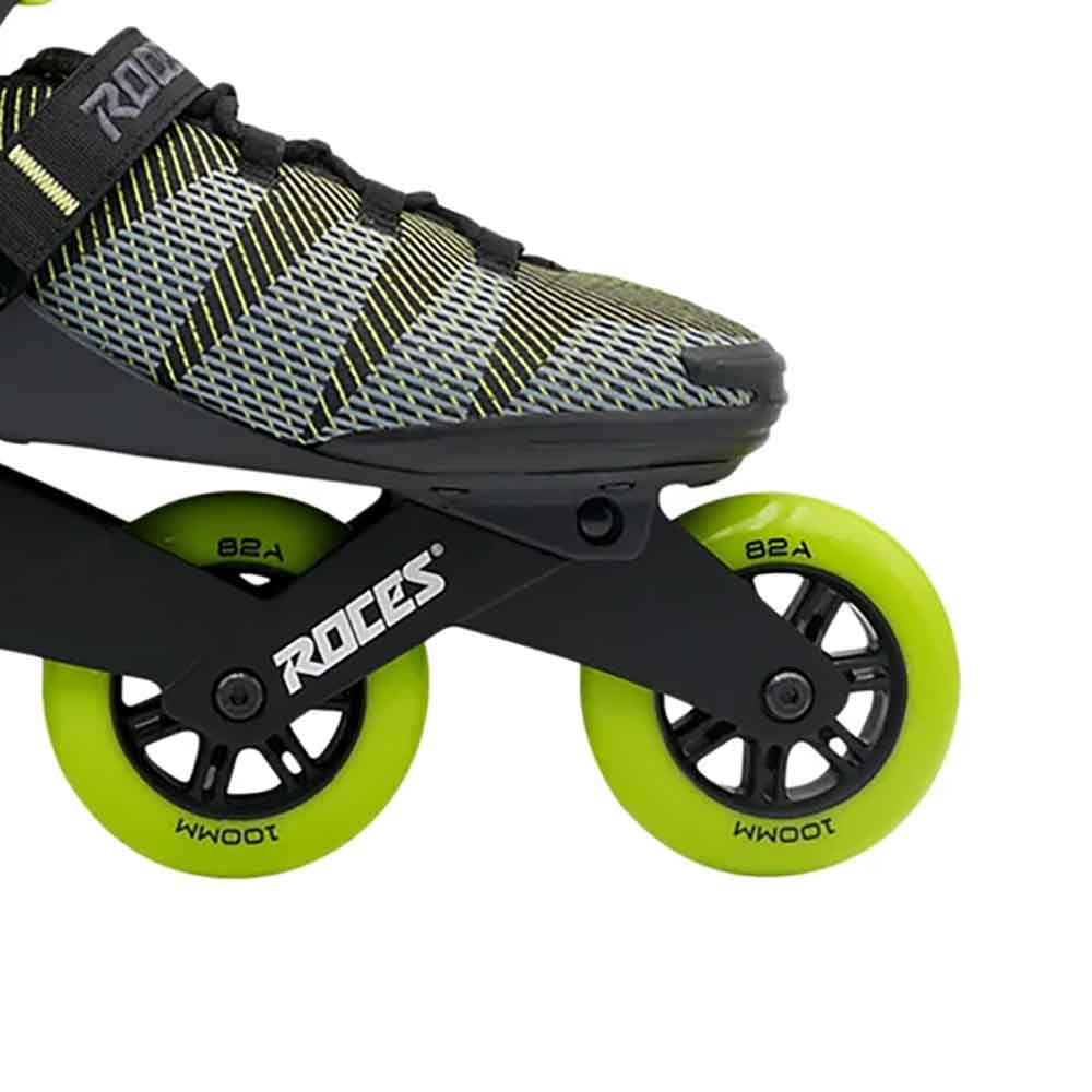 Roces R-EVO 100 Mens Inline Skates, Alternate, color, Black/Lime