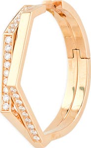 REPOSSI Antifer 2-Row Diamond Pavé Huggie Hoop Earring