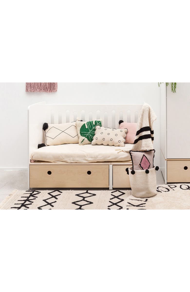 Lorena Canals Monstera Leaf Accent Pillow, Alternate, color, Natural/ Monstera Green