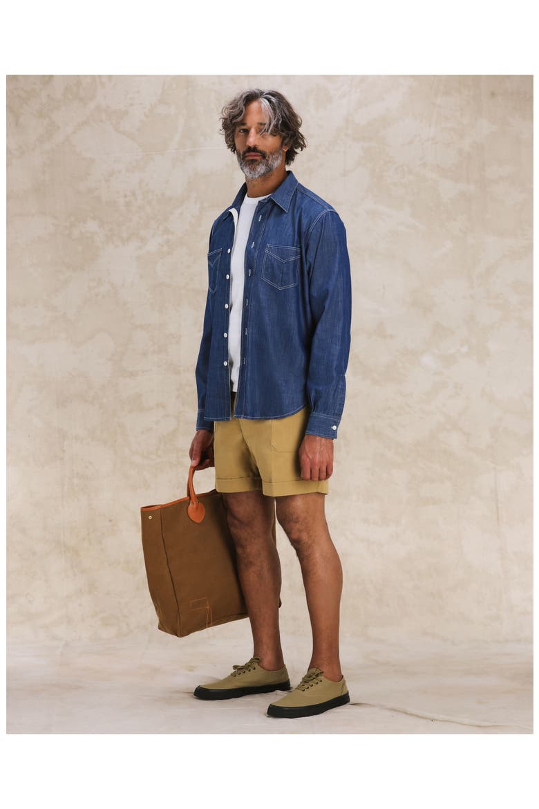 Osumi Chambray Shirt, Alternate, color, Indigo Rinse