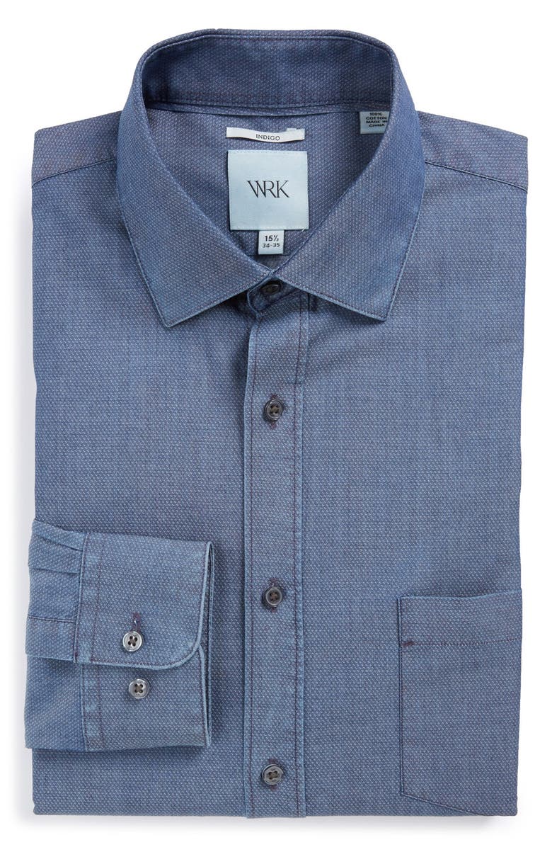 W.R.K Extra Trim Fit Solid Dress Shirt, Main, color,