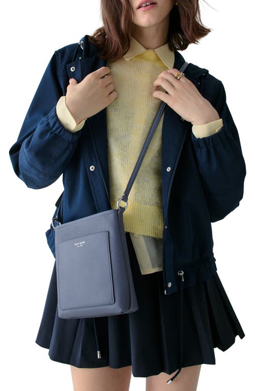 Kate Spade New York Ava Pebble Leather Swing Crossbody Bag In Gray