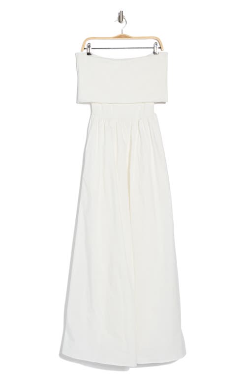 BY DESIGN LOVE BY DESIGN MONET OFF-THE-SHOULDER MIXED MEDIA MAXI DRESS