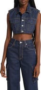 SLVRLAKE Ultracrop Nonstretch Denim Trucker Vest