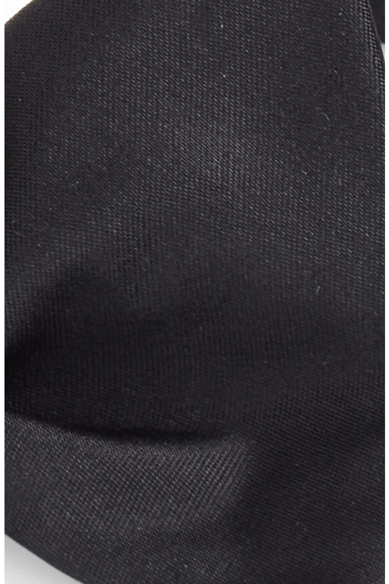 Black Silk Bow Tie, Alternate, color, BLACK
