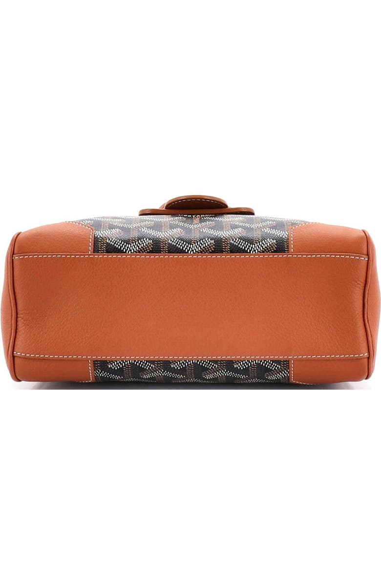 Pre-Owned Goyard Saigon Top Handle Bag Coated Canvas with Leather Mini, Alternate, color, Brown