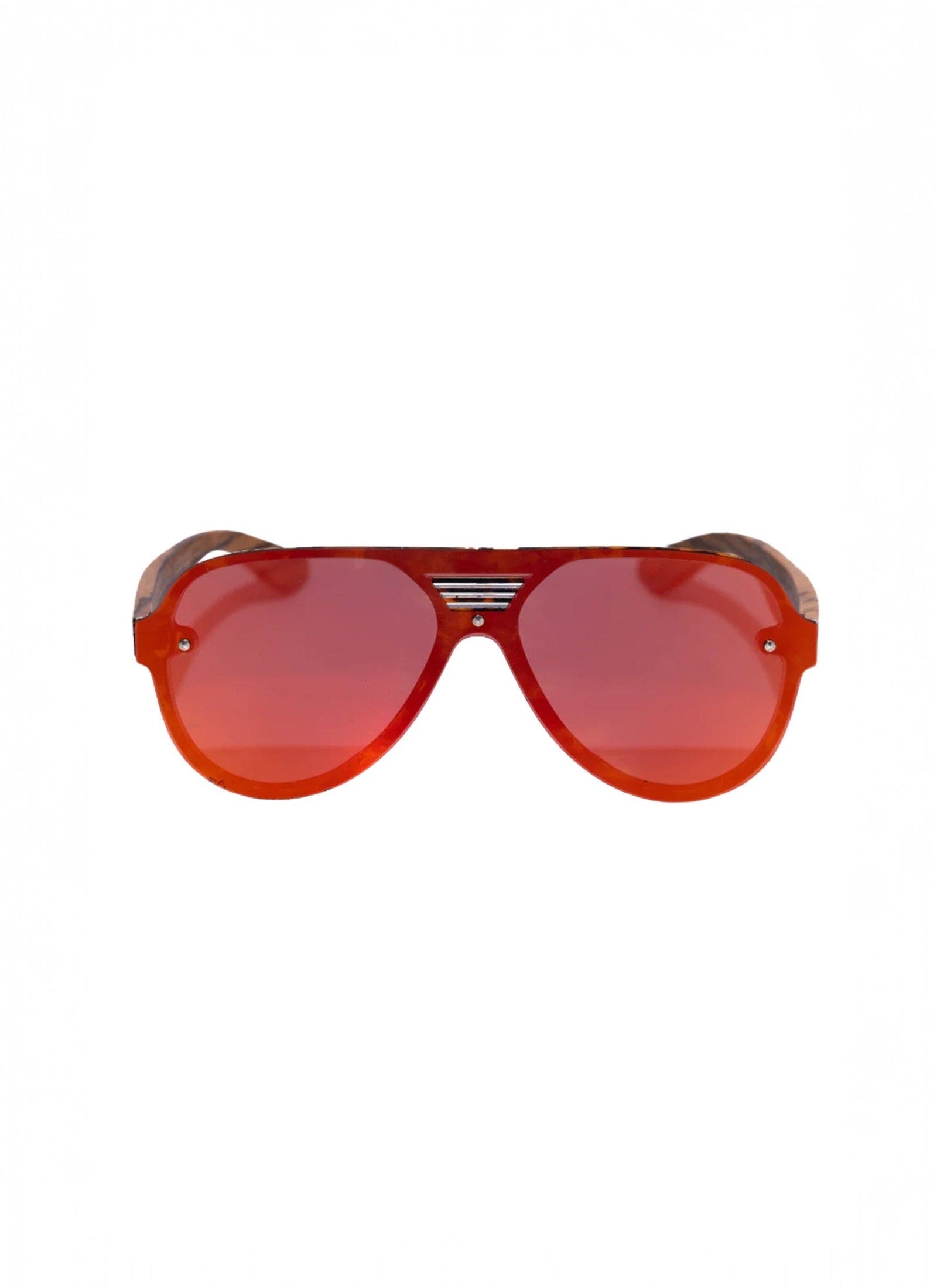 Tribal ëyës Amber 74mm aviator sunglasses in Orange 