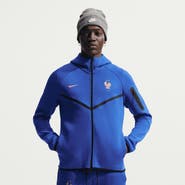 Nike Men's Nike Blue France National Team 2026 Tech Fleece Windrunner Raglan Full-Zip Hoodie