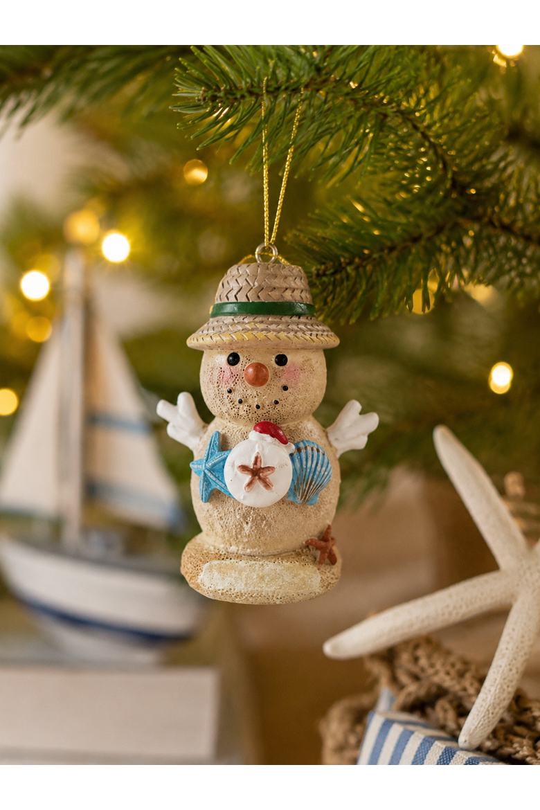 Sandman Nautical Christmas Tree Ornament 3.14", Alternate, color, Beige