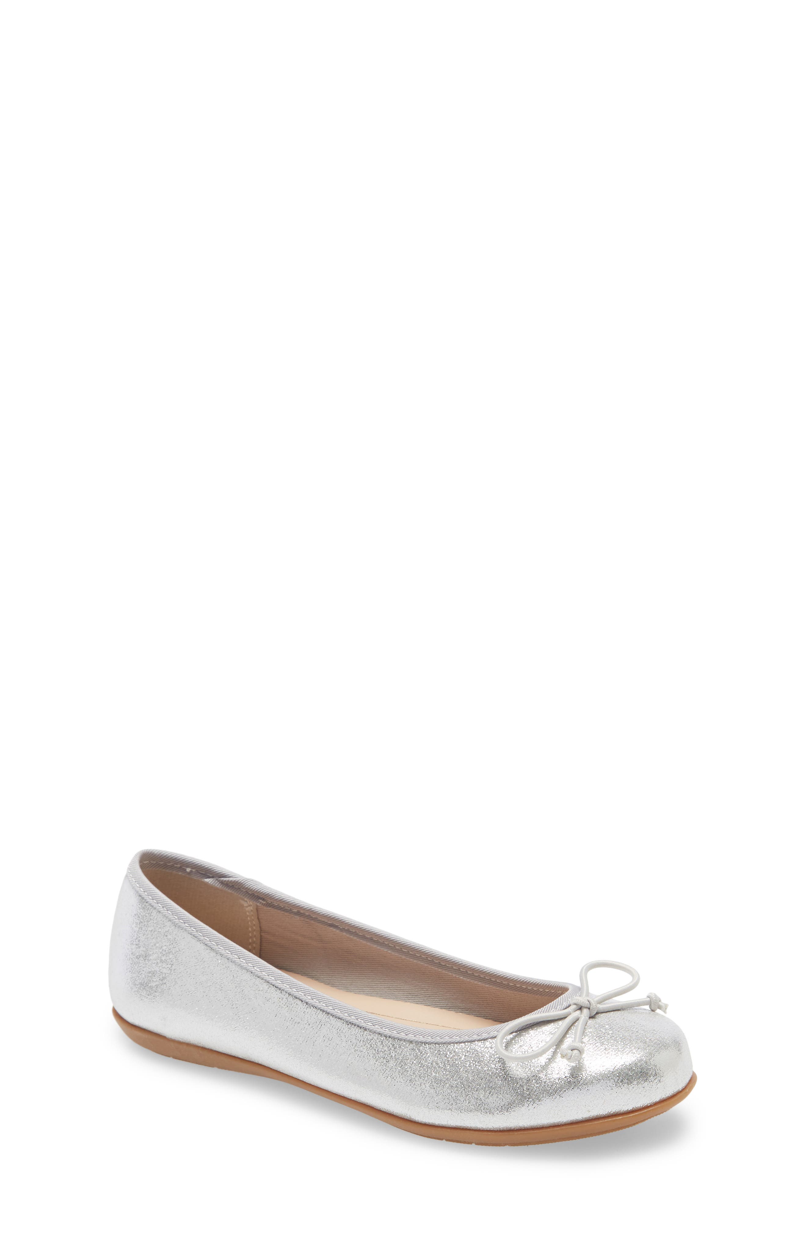 Ballet Flat, Main, color, SILVER FABRIC