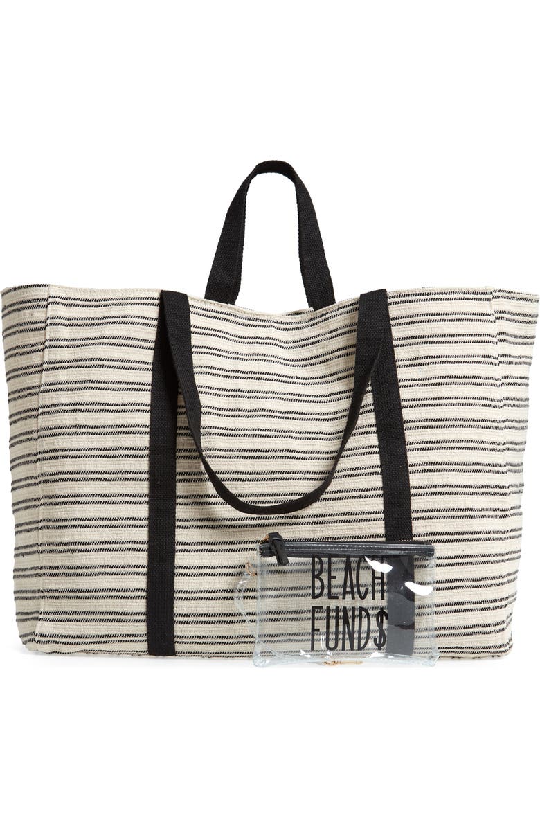 Violet Ray New York Stripe Canvas Weekend Bag, Alternate, color,