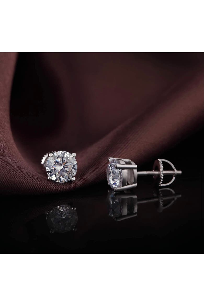 Sterling Silver Screw-back Round Studs, Alternate, color, Silver
