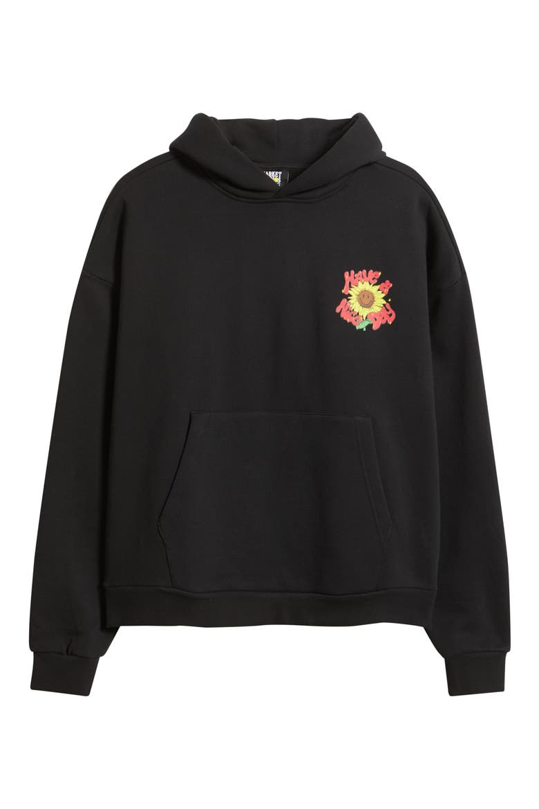 Sunflower Graphic Hoodie, Alternate, color, JET BLACK