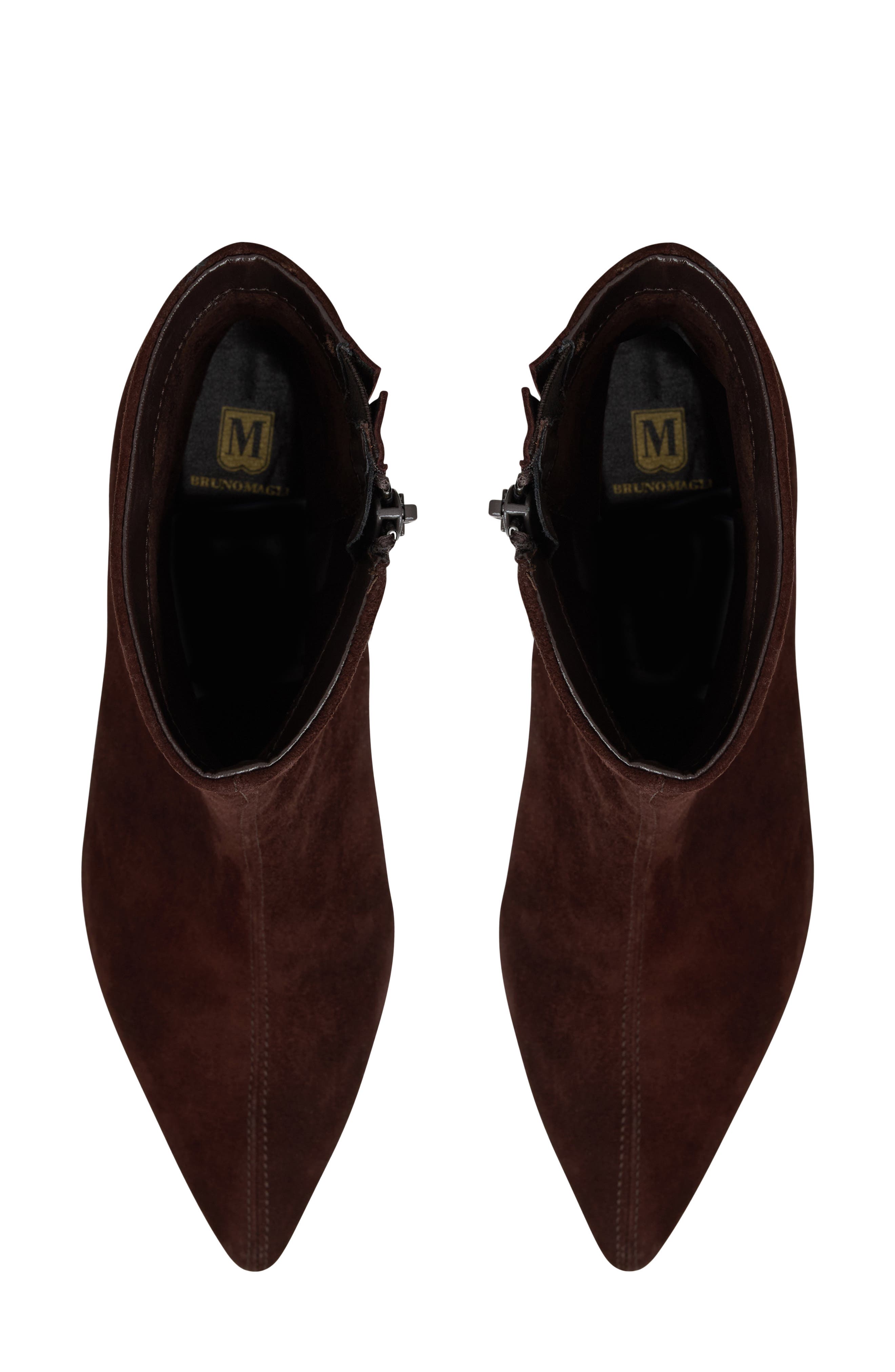 Roxanne Leather Bootie, Alternate, color, DARK BROWN SUEDE