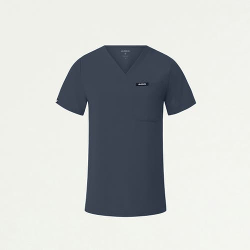 Jaanuu 1-pocket Slim V-neck Scrub Top In Gray