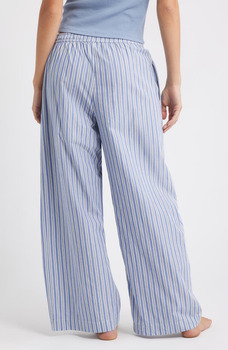 Open Edit Cotton Boxer Sleepwear Pants, Alternate, color, Blue Tempest Kristen Stripe