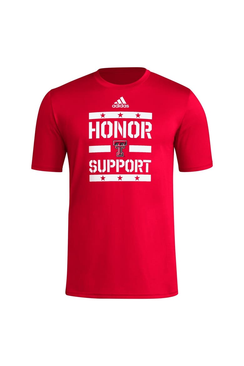 Men's adidas Red Texas Tech Red Raiders Honor & Support T-Shirt, Alternate, color, Red