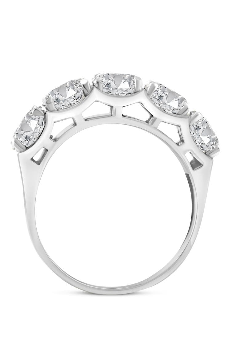 3 3/4Ct 5-Stone Lab Grown Diamond Wedding Ring 14K Gold, Alternate, color, 14k White Gold