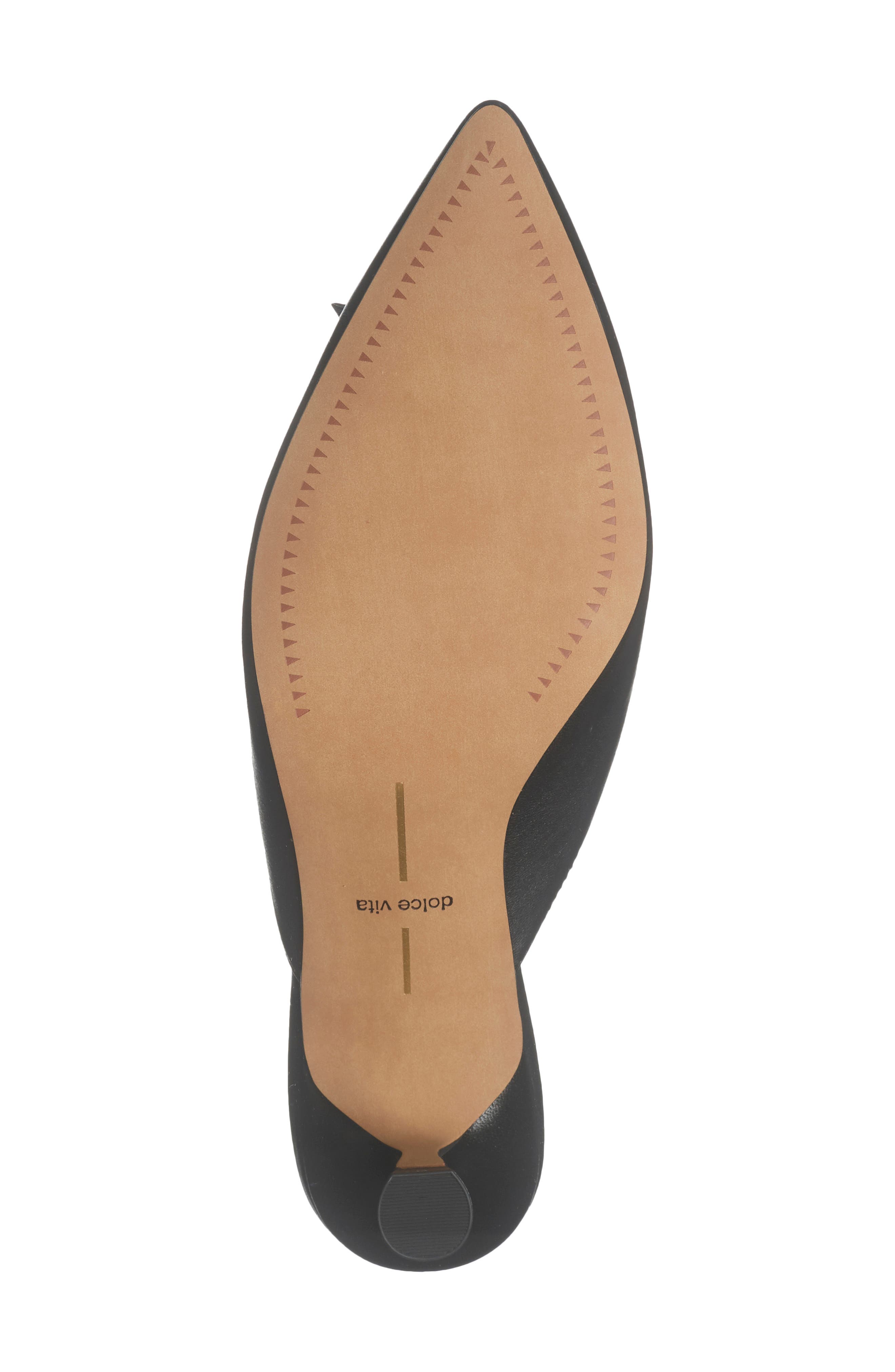 Dolce Vita Cleo Pointed Toe Kitten Heel Mule, Alternate, color, Black Leather
