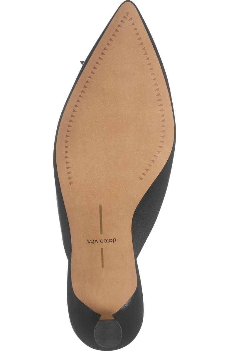 Dolce Vita Cleo Pointed Toe Kitten Heel Mule, Alternate, color, Black Leather